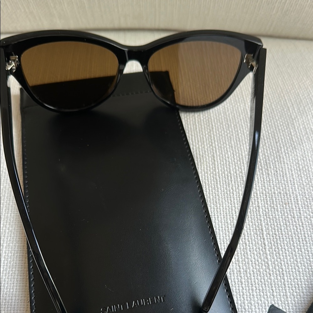 Saint Laurent Black Cat-Eye Sunglasses - Picture 7 of 7